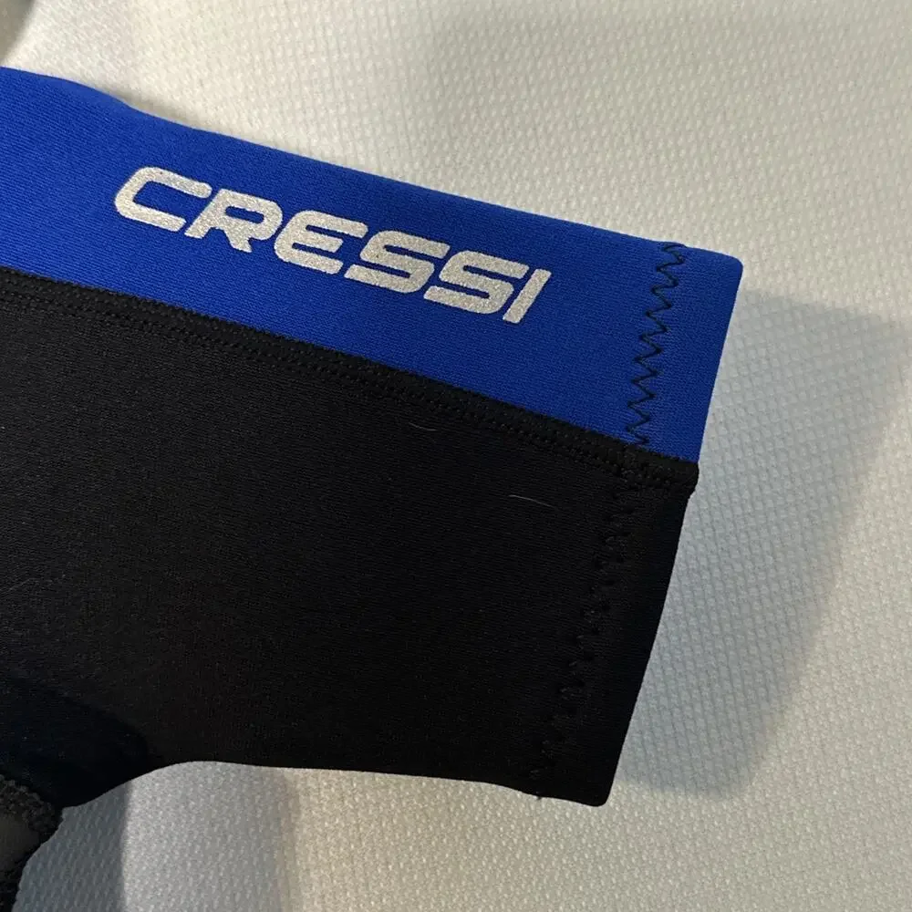 Cressi Med X 2.5 mm shorty wetsuit in black and blue One-piece Sz Med 10-11 Yrs